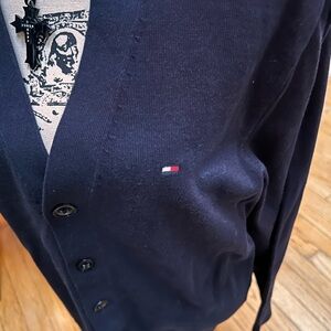 Tommy Hilfiger Dark Blue Button-Up Cardigan